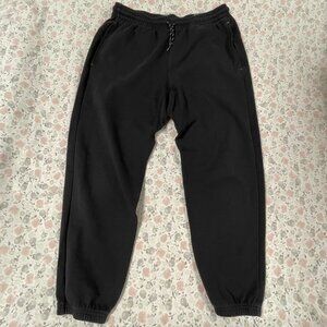 Old Navy Men's L-Short, Dynamic Fleece Black Joggers Hidden Zipper Pocket - EUC